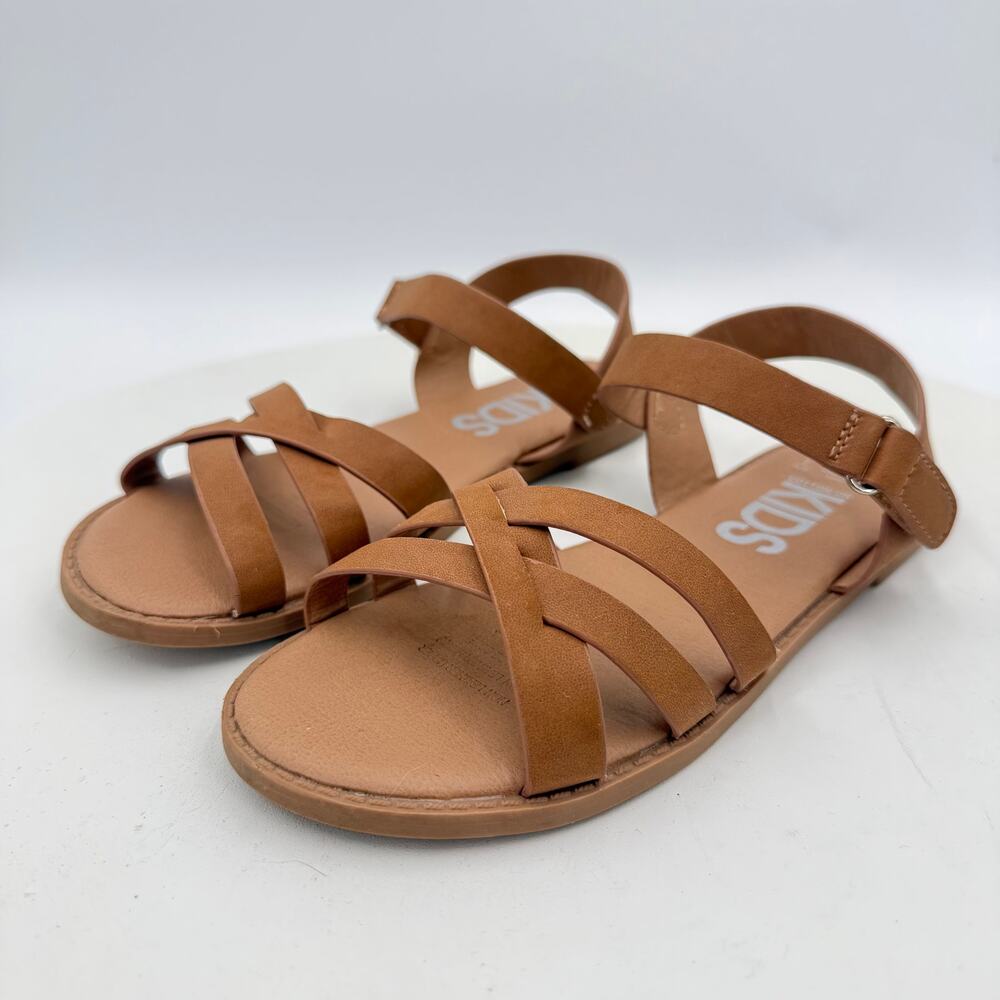 Cotton On Kids Tan Strappy Flat Sandals Size US 2 / EUR 33-34.